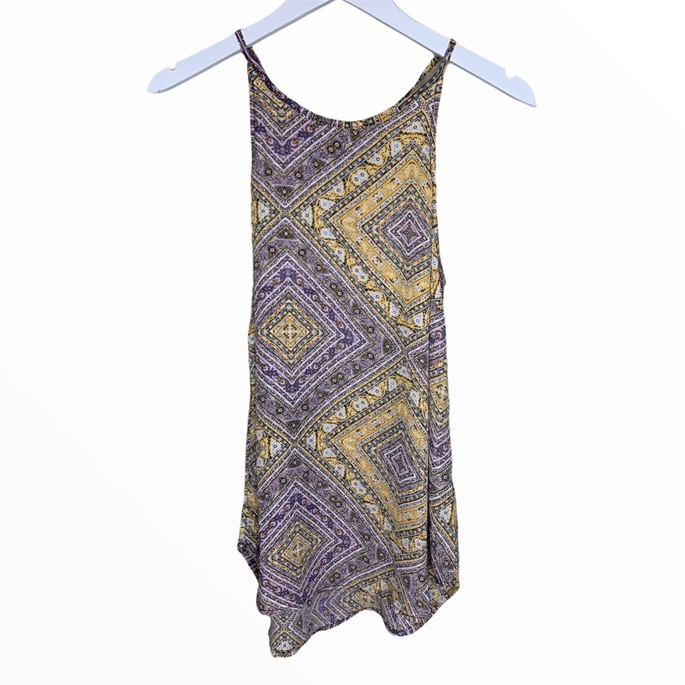 COTTON ON Australia Geo Paisley Scarf Print Sleeveless Tank Purple Size Medium